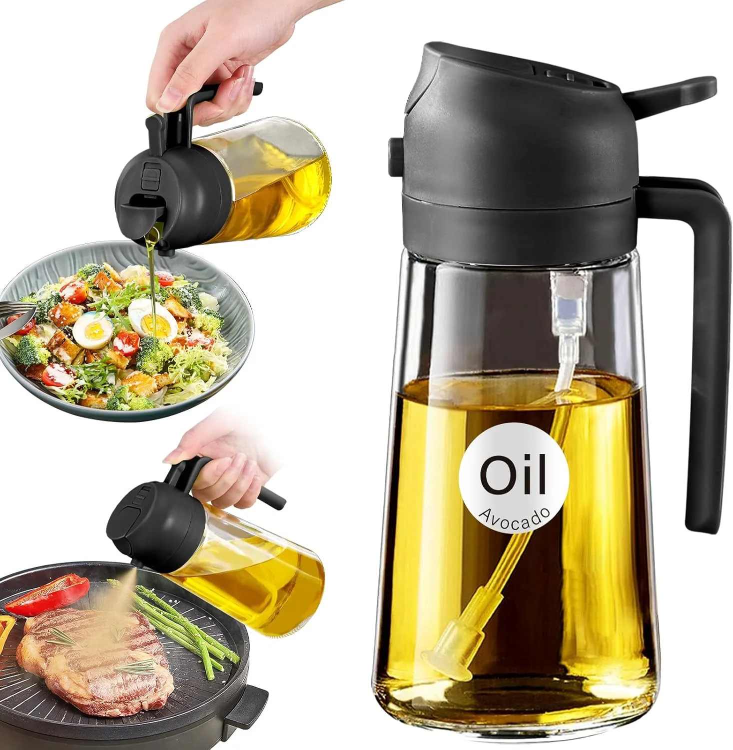 2-in-1 Cooking Oil Sprayer & Dispenser