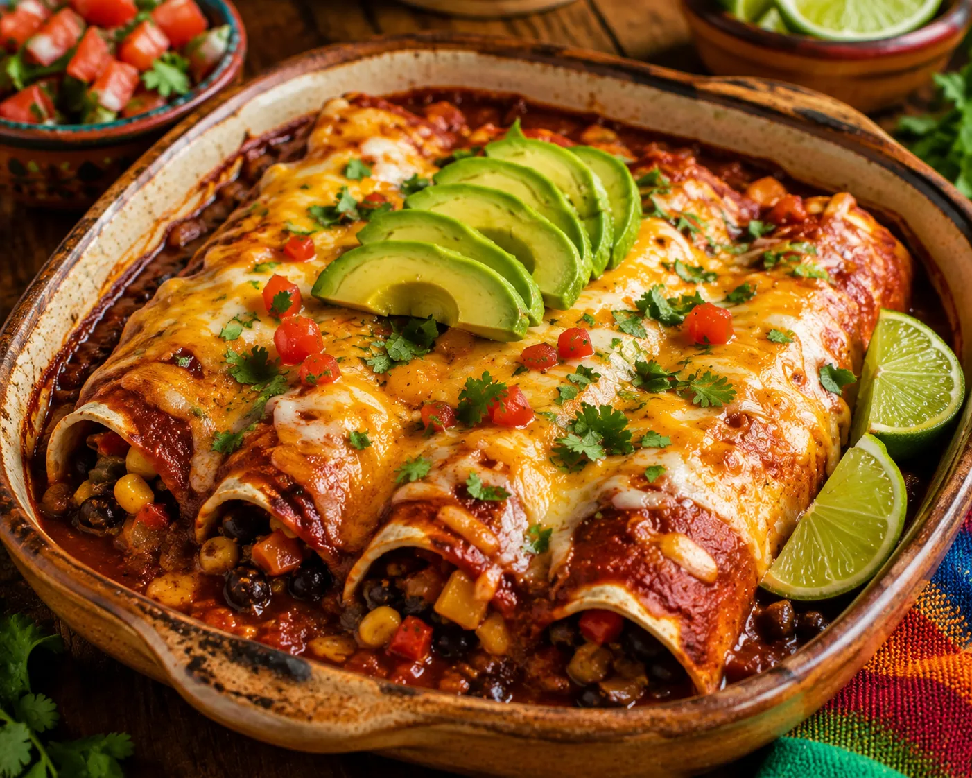 Classic Mexican Vegetarian Enchiladas Recipe