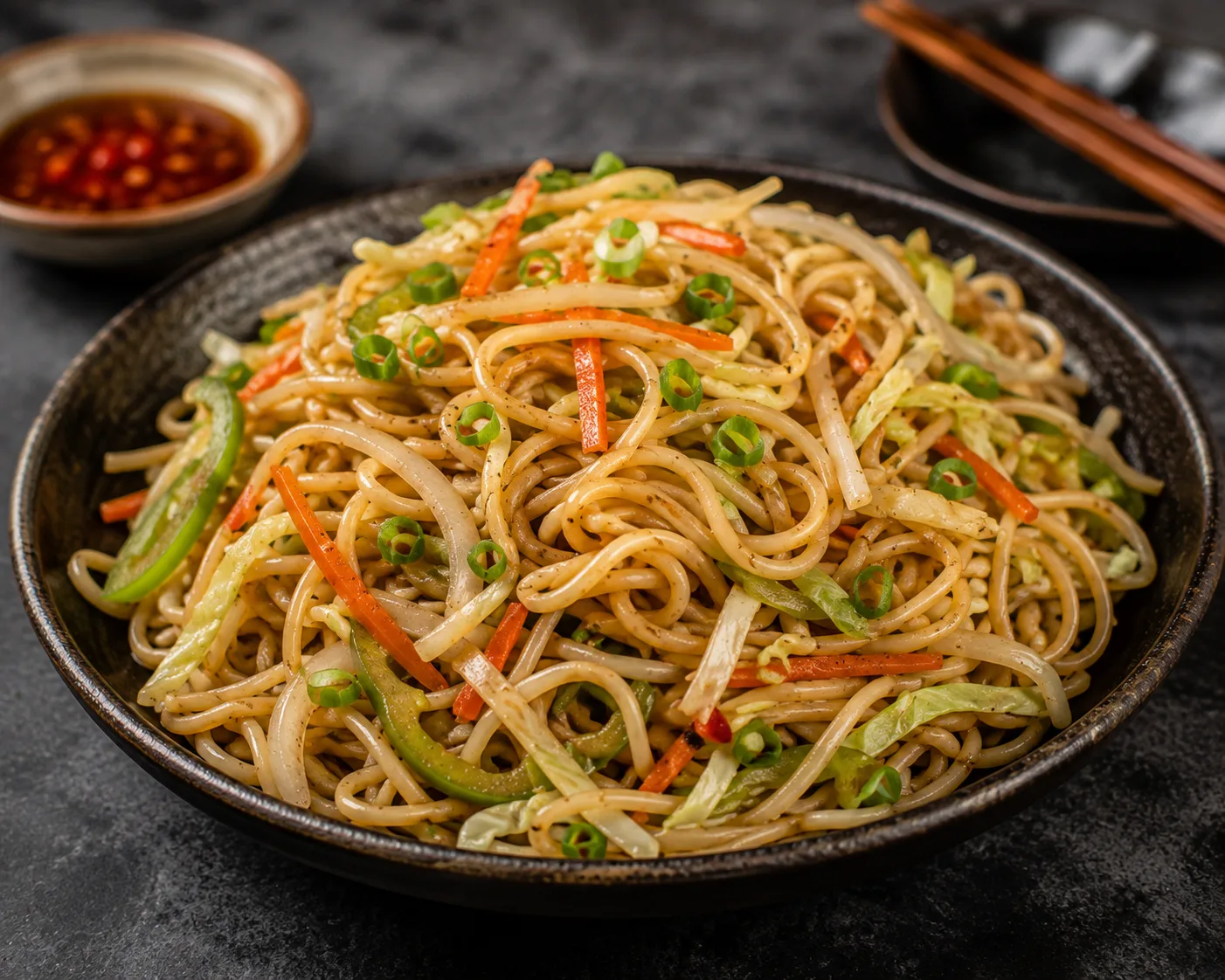 Vegetable Hakka Noodles